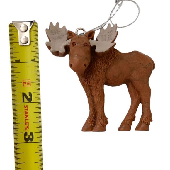 Maine Souvenir Moose Ornament Bar Harbor Resin Elk Christmas Cabincore Rustic. - Picture 2 of 15